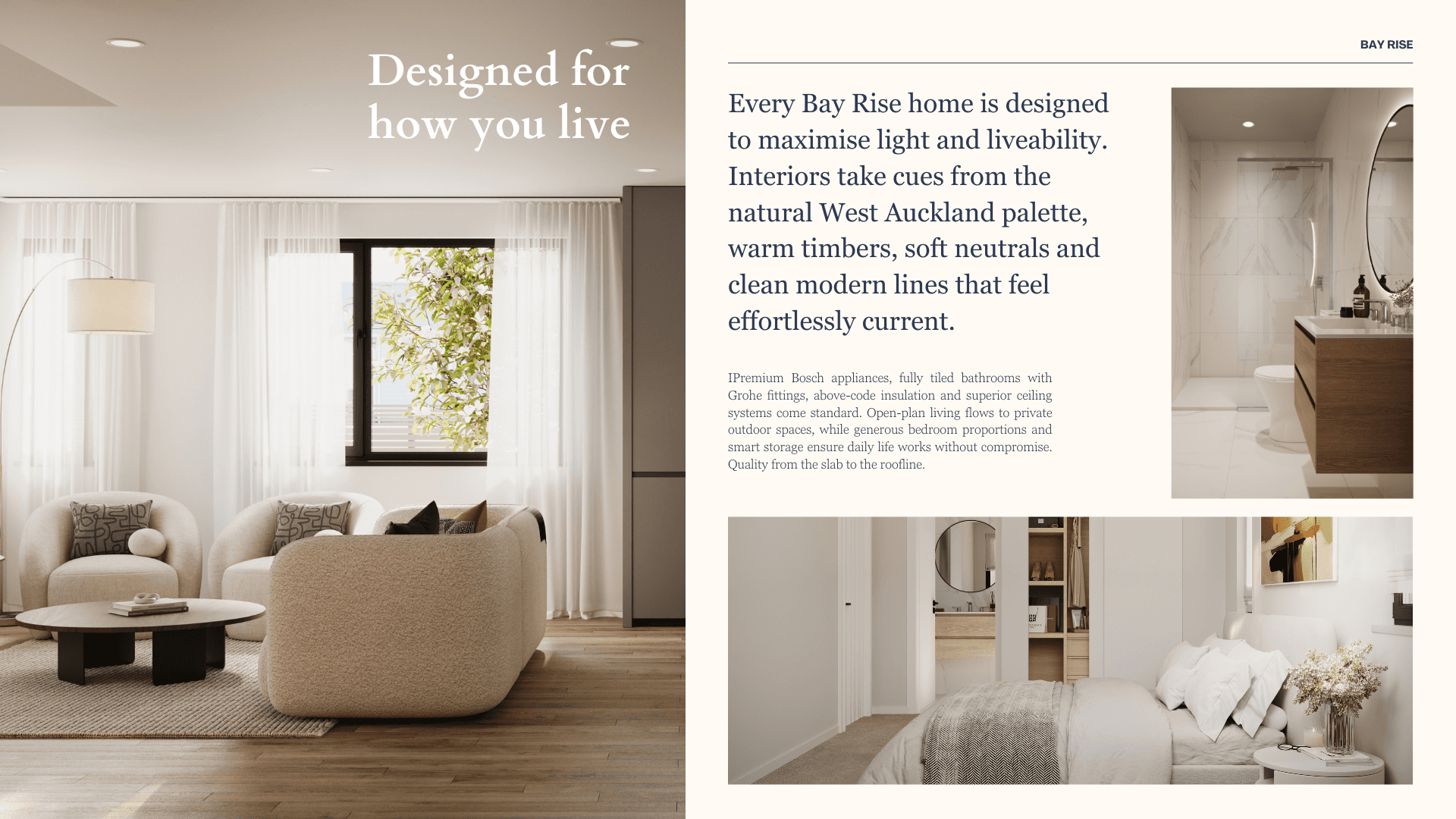 Bay Rise brochure spread